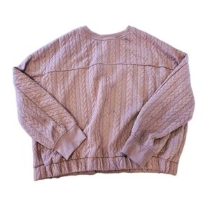 Womans Long Sleeve "A New Day" Sweater Mauve Pullover XL